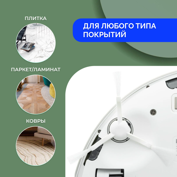 Боковая щетка для робота-пылесоса Xiaomi Mi Robot Vacuum Cleaner (SKV4000GL), белая Боковая щетка для робота-пылесоса Xiaomi Mi Robot Vacuum Cleaner (SKV4000GL), белая